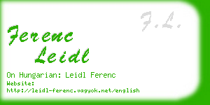 ferenc leidl business card